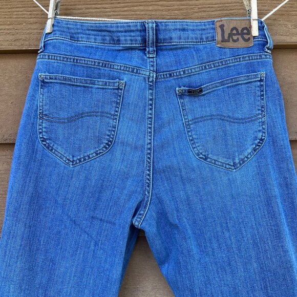 Lee Mens Regular Fit Straight Leg Blue Denim Jeans - Picture 8 of 12